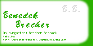 benedek brecher business card